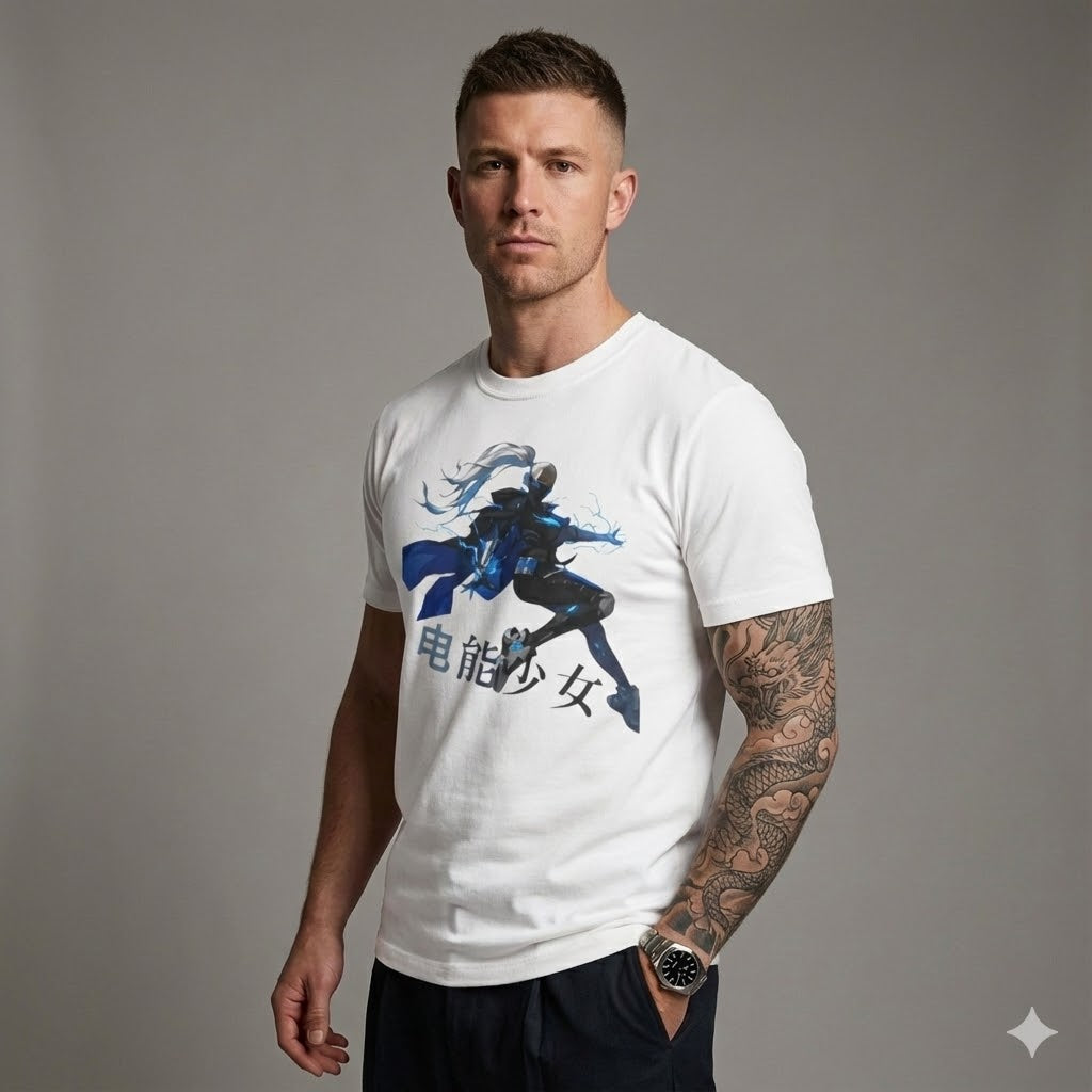 Electric Girl Anime T-Shirt — 电能少女 Graphic Tee