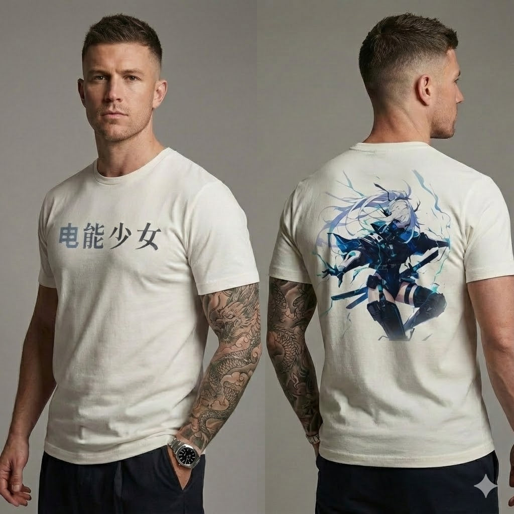 Electric Girl Anime T-Shirt — 电能少女 Graphic Tee